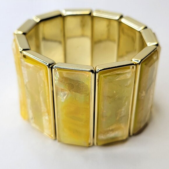 Yellow Stretch Fashion Bracelet Casual Wrap Bracelet - Picture 2 of 6